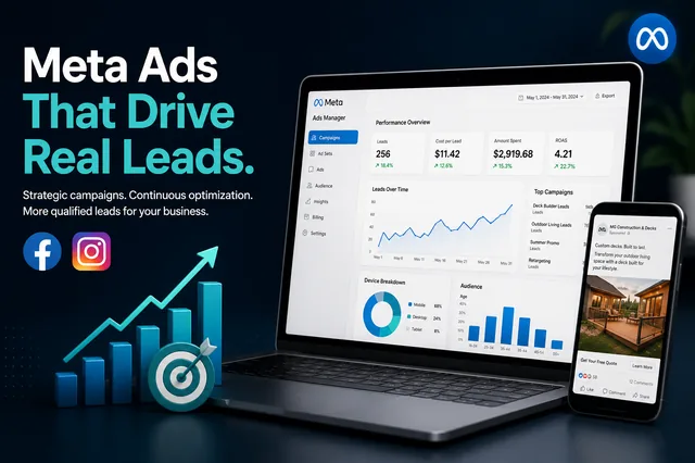 Meta Ads That Drive Real Leads — Strategic campaigns, continuous optimization, more qualified leads for your business.